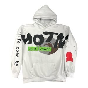 HBAT White Large Kid Cudi Man On The Moon III MOTM Hoodie Streetwear Urban Rap
